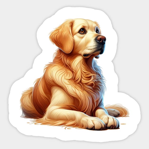 Cute Golden Retriever Sticker by Dmytro